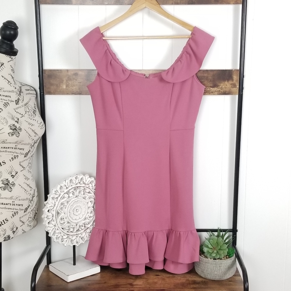 NANETTE lepore Flounce Hem Sheath Dress Ruffle 4